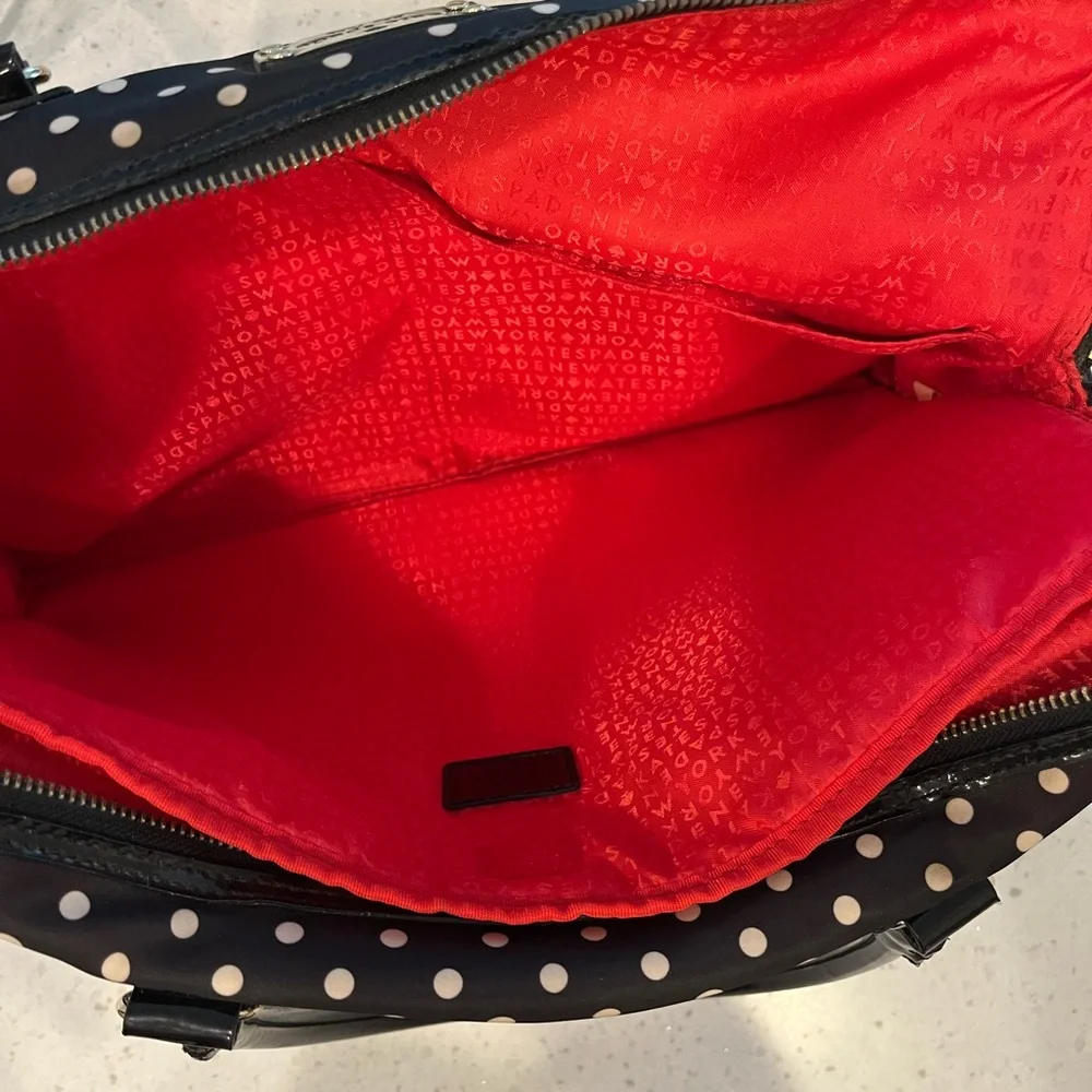 kate spade Black and White Polka Dot Laptop Bag - Picture 6 of 7